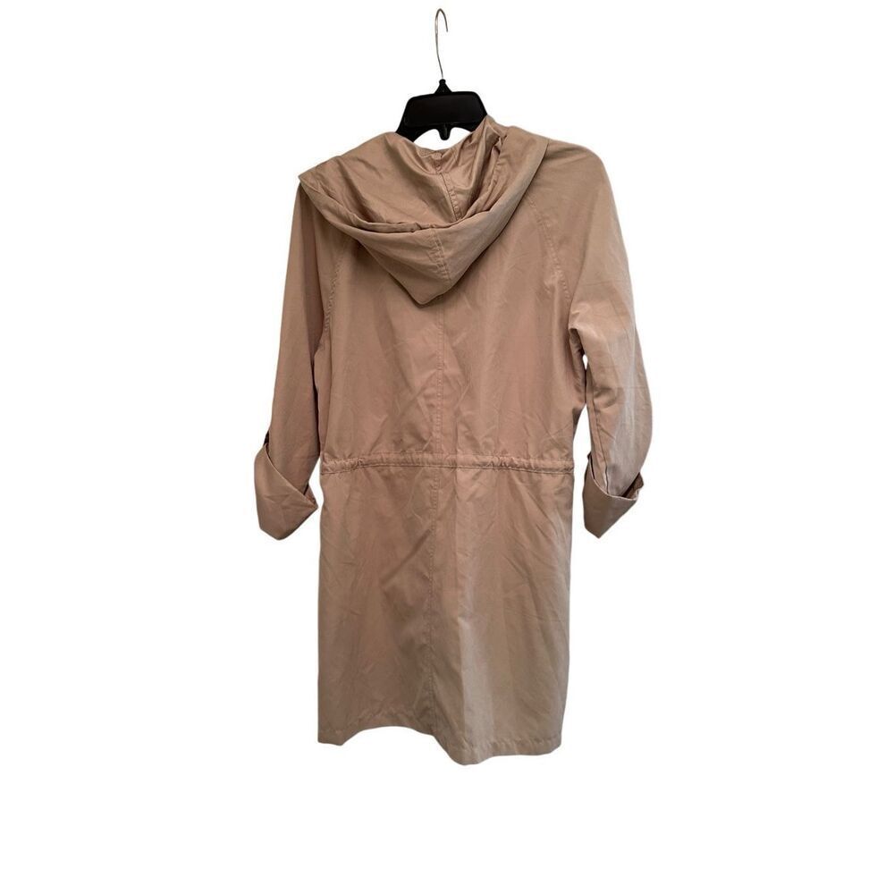 Love Tree light trench coat w/ hood in tan- size M - Picture 3 of 10